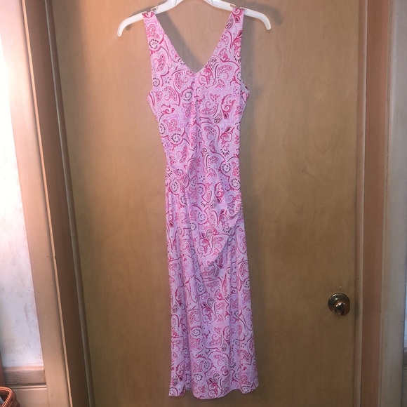 Pink/Red Print Nicole Miller Sleeveless Dress Size 4 - Picture 3 of 4